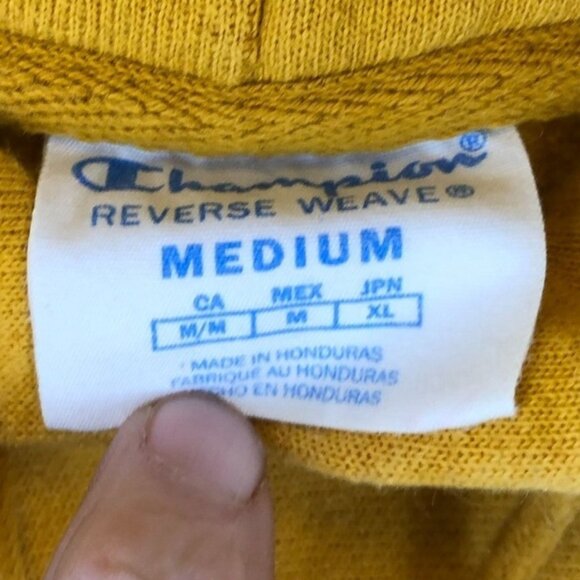 Champion Men's Reverse Weave Hoodie Sweatshirt Medium Reverse Weave Triple Scrip - Picture 5 of 11